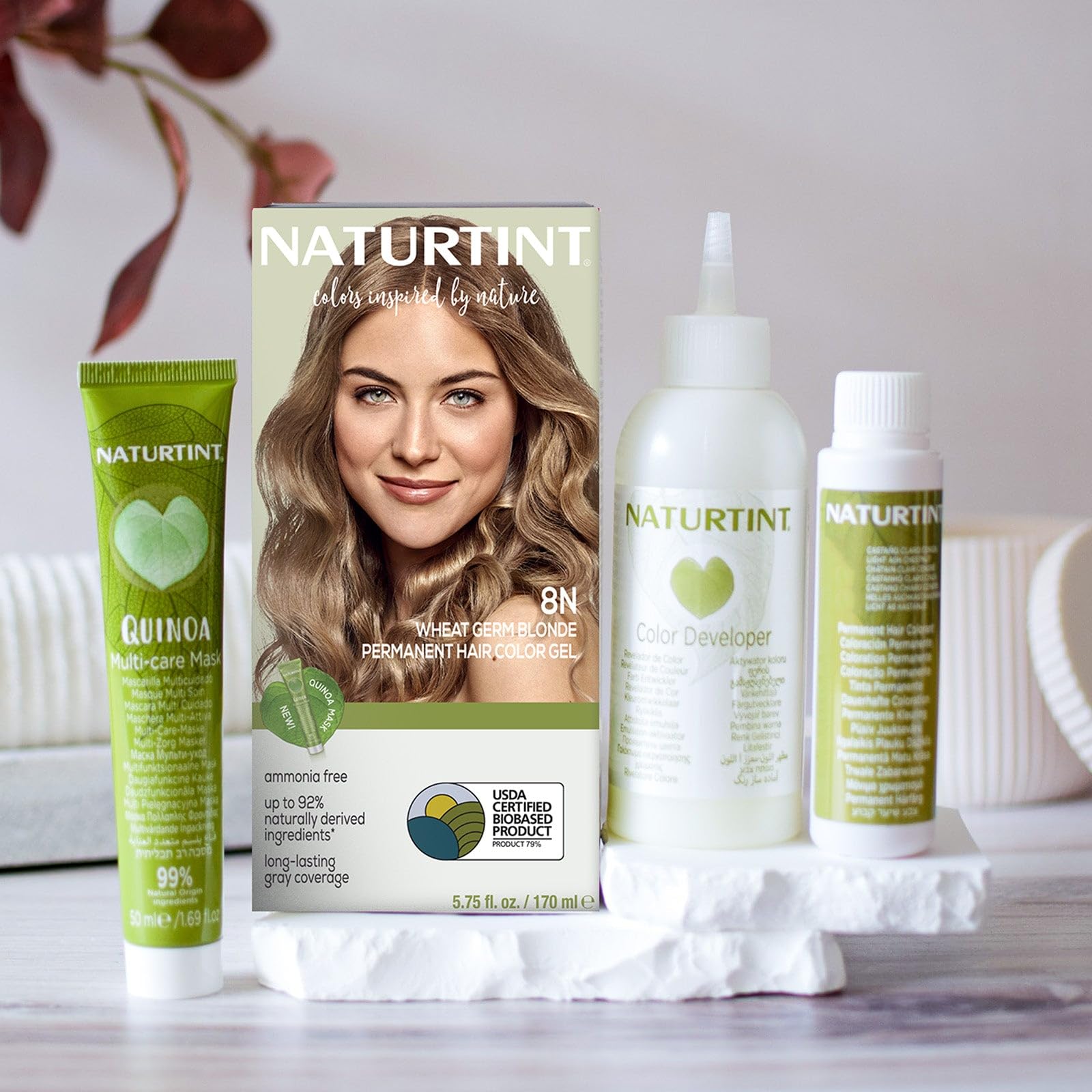 Foto 7 pulgar | Color De Cabello Naturtint 8n Rubio Con Germen De Trigo, Paquete 1, Sin Amoniaco - Venta Internacional.