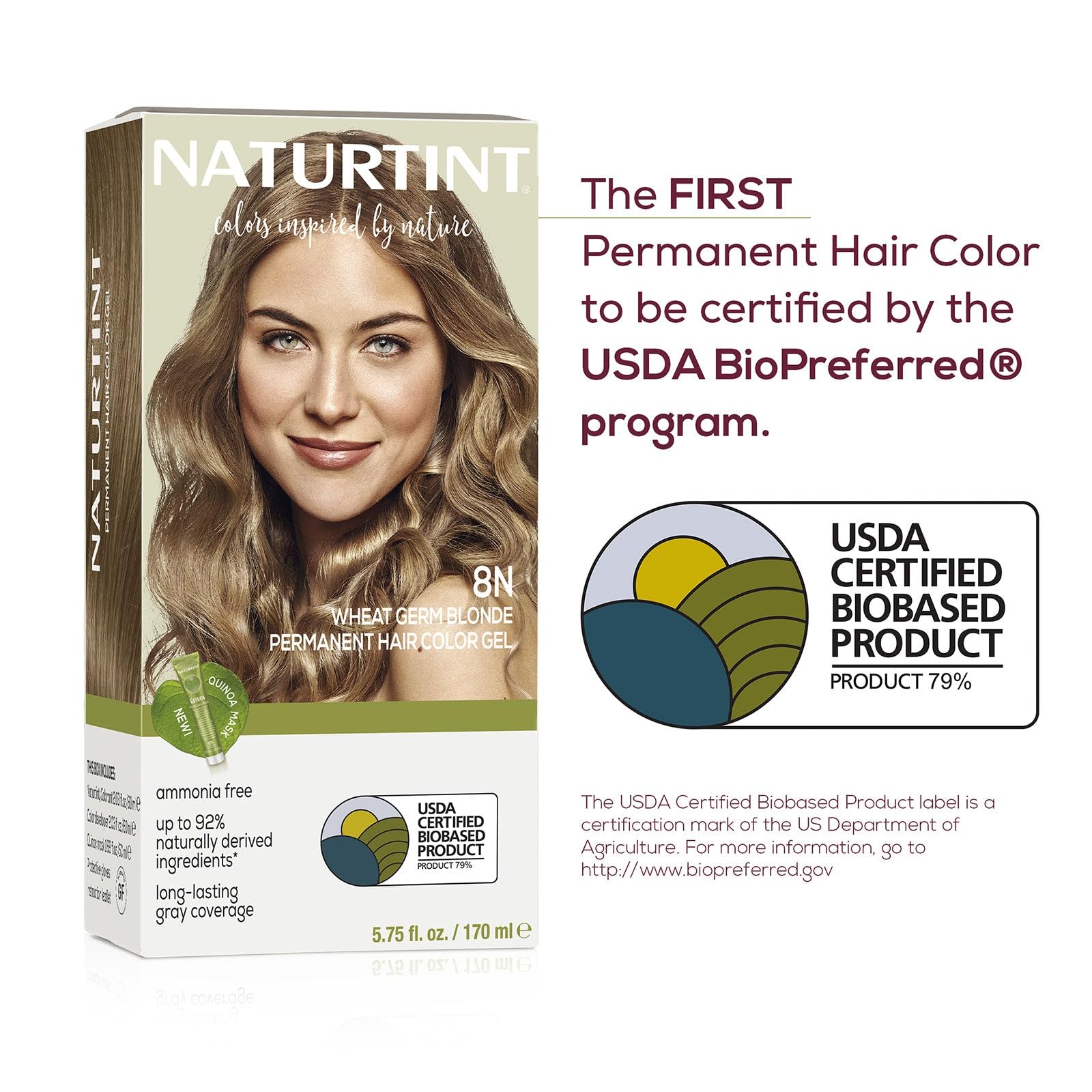 Foto 8 pulgar | Color De Cabello Naturtint 8n Rubio Con Germen De Trigo, Paquete 1, Sin Amoniaco - Venta Internacional.
