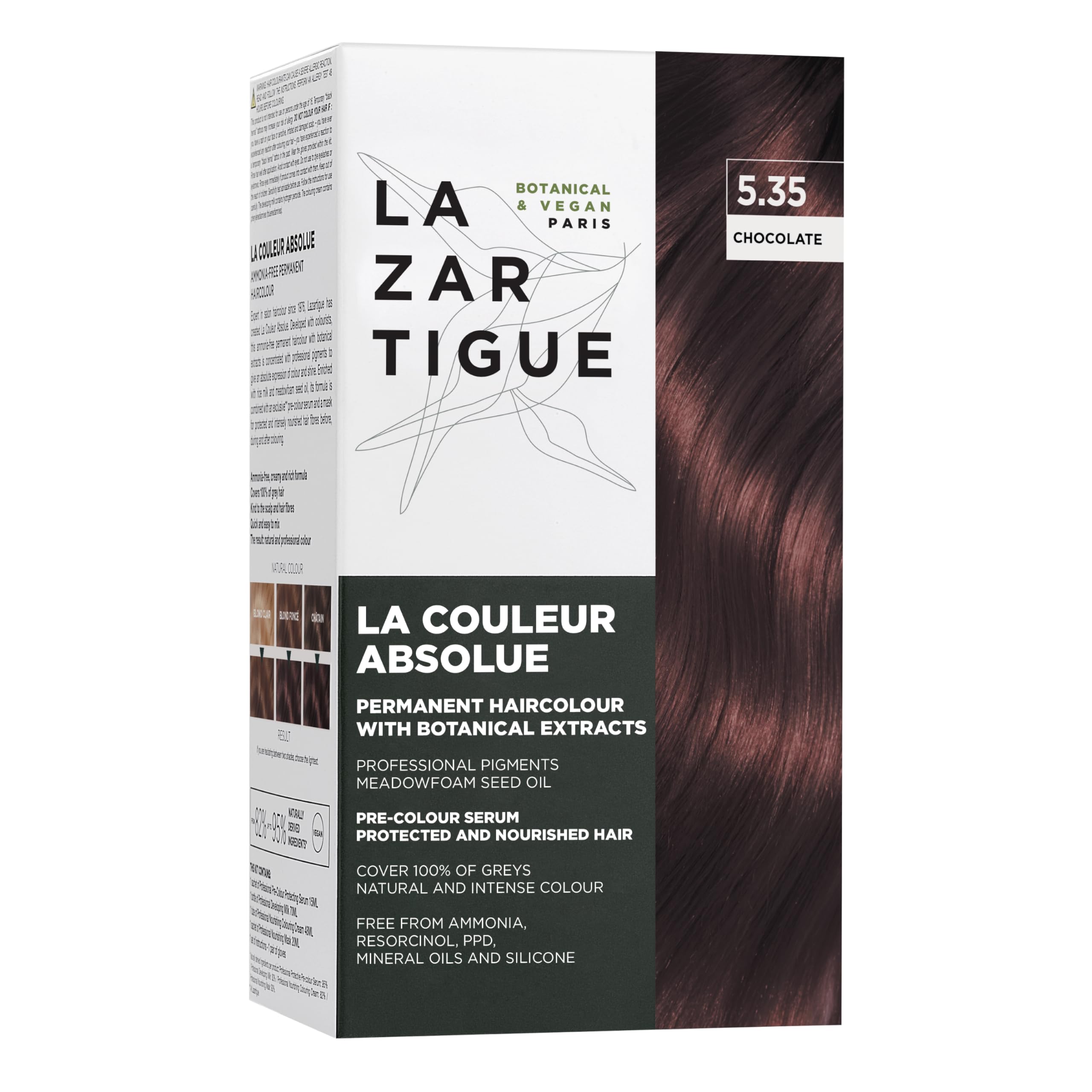 Foto 2 pulgar | Tinte De Pelo Lazartigue La Couleur Absolue 5.35 Chocolate Vegan - Venta Internacional.