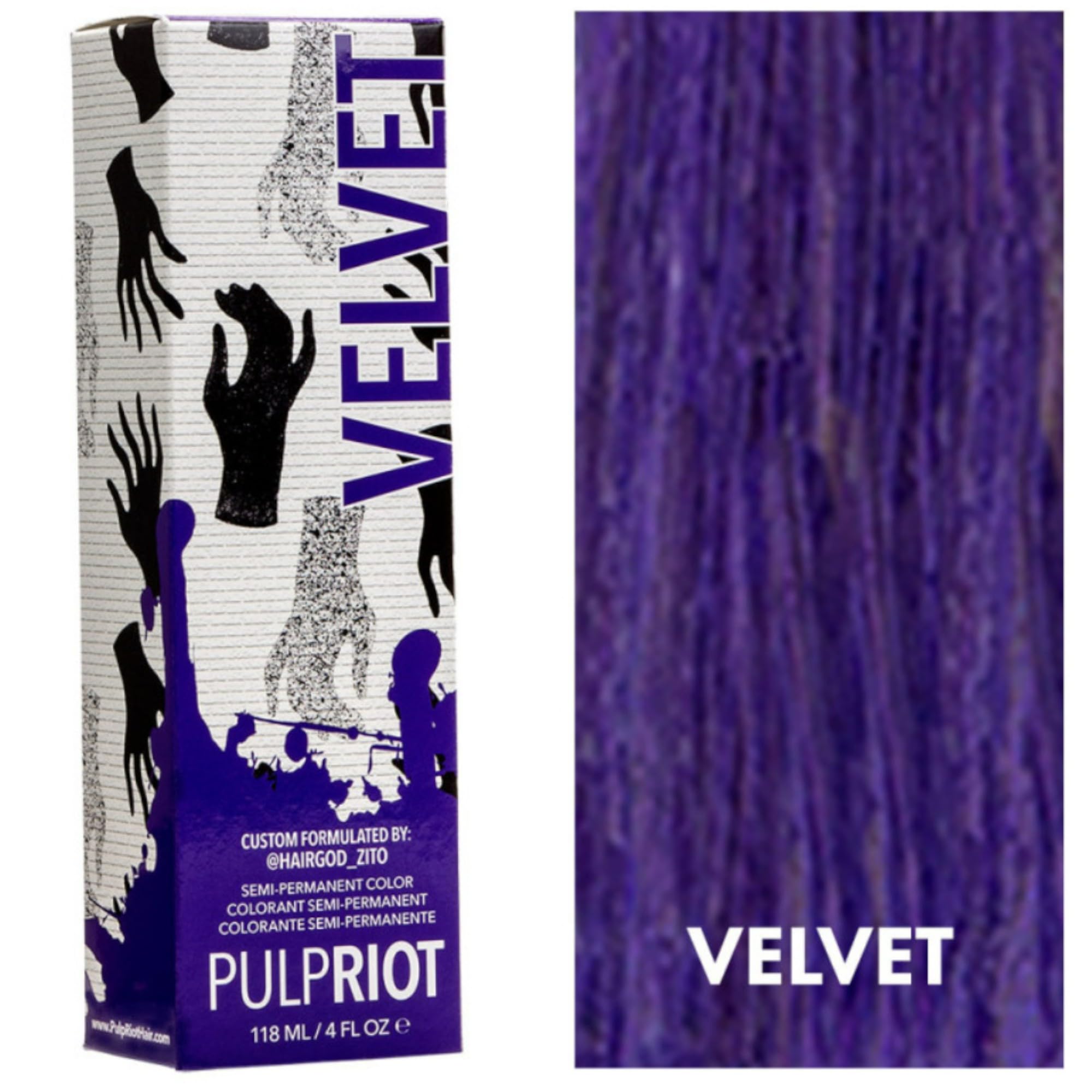 Tinte Para El Cabello Pulp Riot Semi-permanent Velvet 120 Ml - Venta Internacional.