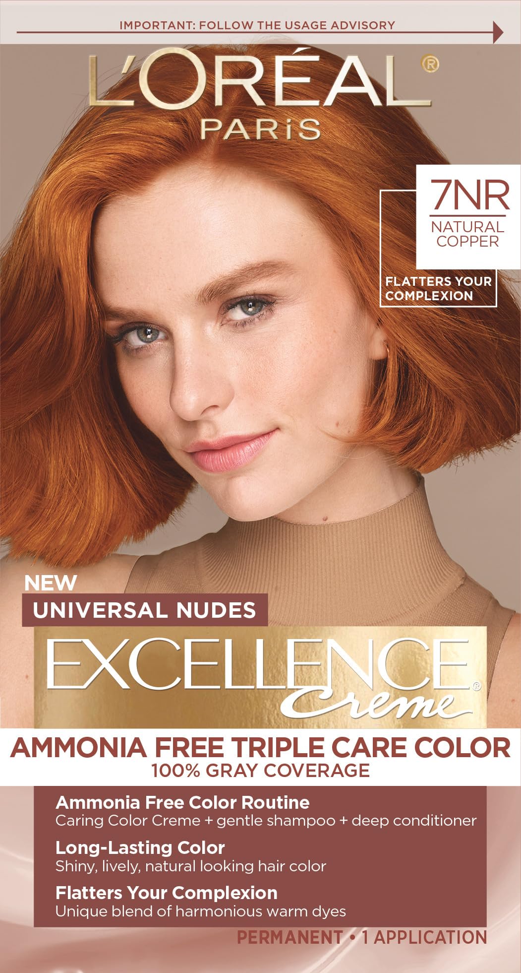 Tinte Para El Cabello L'oreal Paris Excellence Universal Nudes 7nr Copper - Venta Internacional.