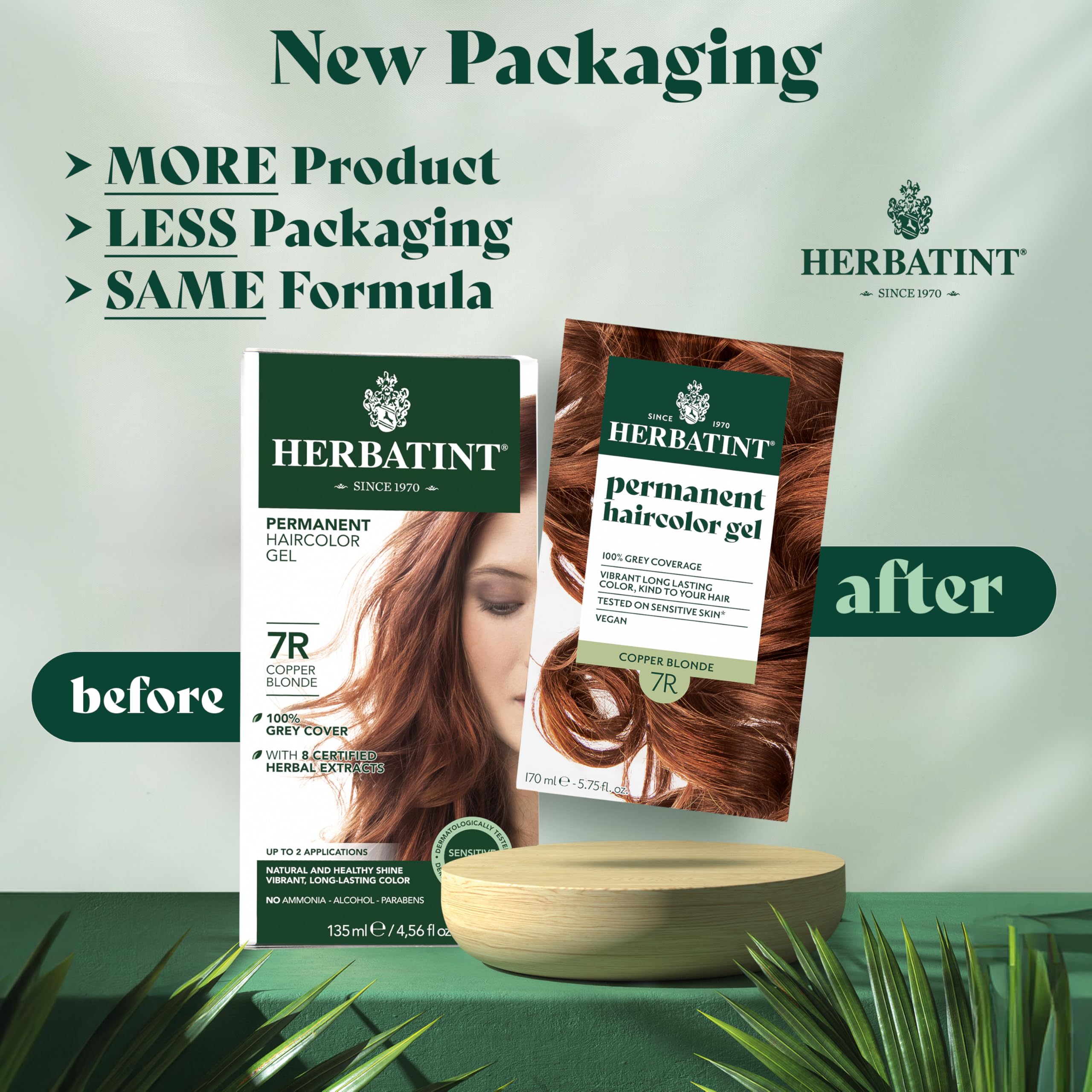 Foto 2 | Tinte Para El Cabello Herbatint 7r  Rubio Cobre  170 Ml  Sin Amoniaco  Vegano - Venta Internacional.