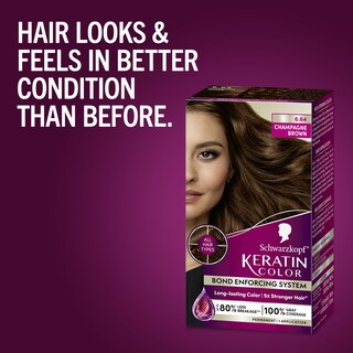 Foto 6 | Tinte Para El Cabello Schwarzkopf Keratin Color 6.64 Champagne Brown - Venta Internacional.