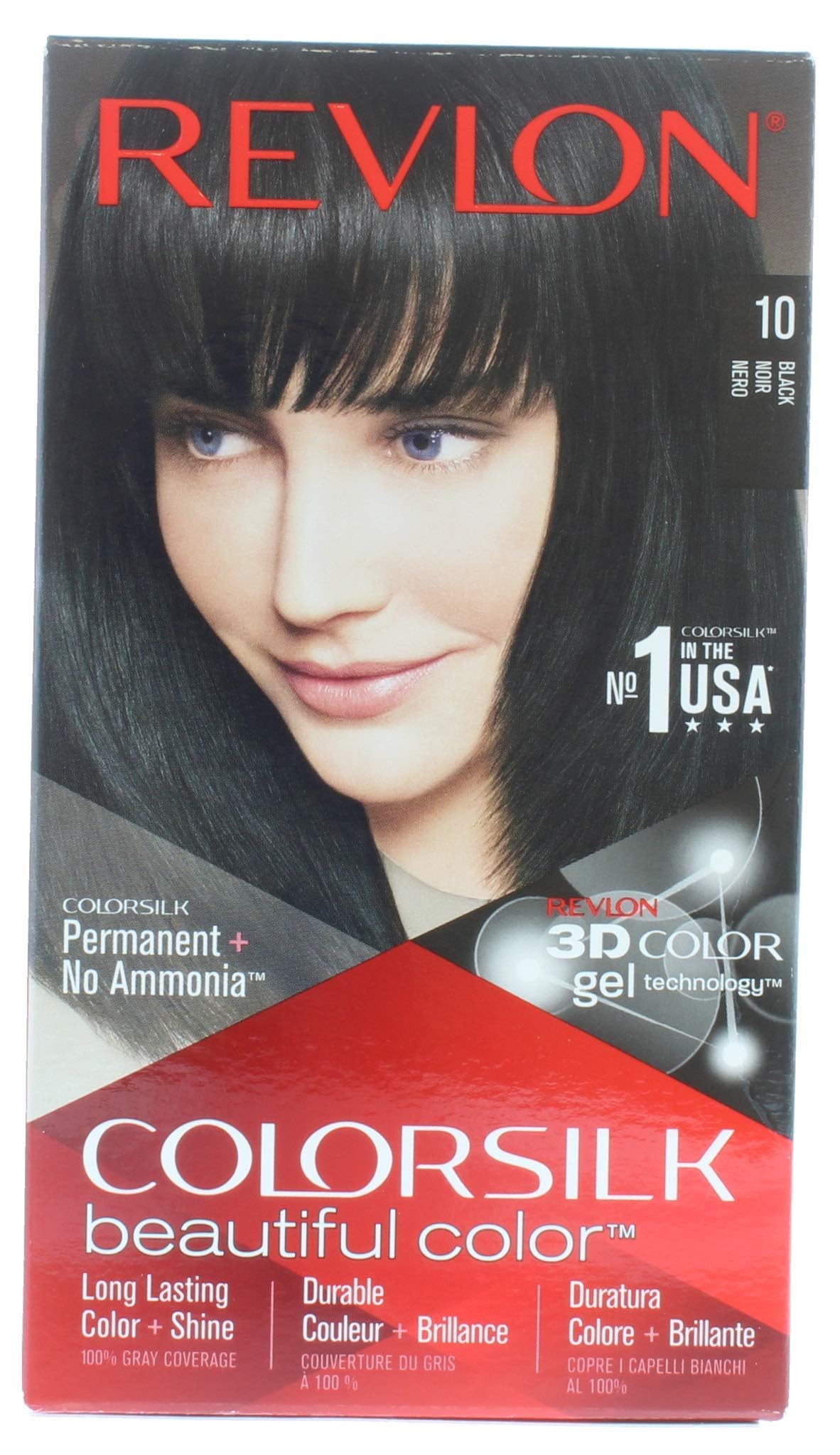 Tinte Para El Cabello Revlon Colorsilk Beautiful Colour 10 Black - Venta Internacional.