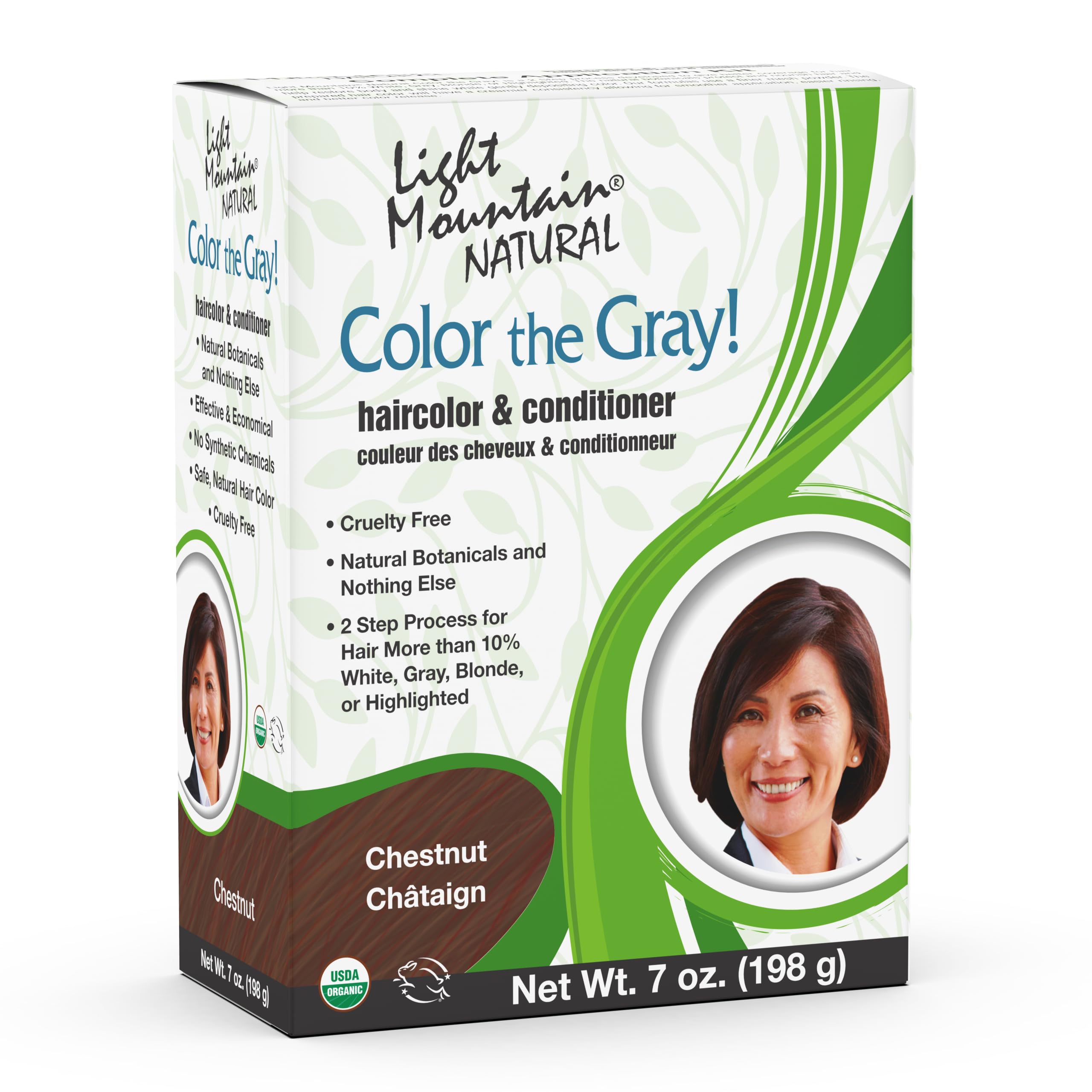 Foto 2 pulgar | Tinte Para El Cabello Light Mountain Henna Color Chestnut 200 Ml - Venta Internacional.