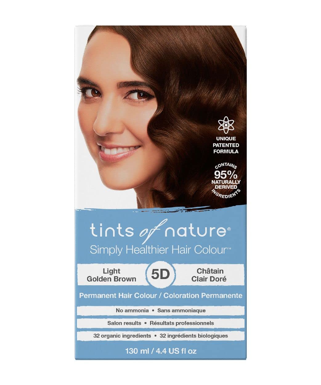 Foto 2 pulgar | Tinte Para El Cabello Tints Of Nature 5d  Marrón Dorado Claro  130 Ml - Venta Internacional.