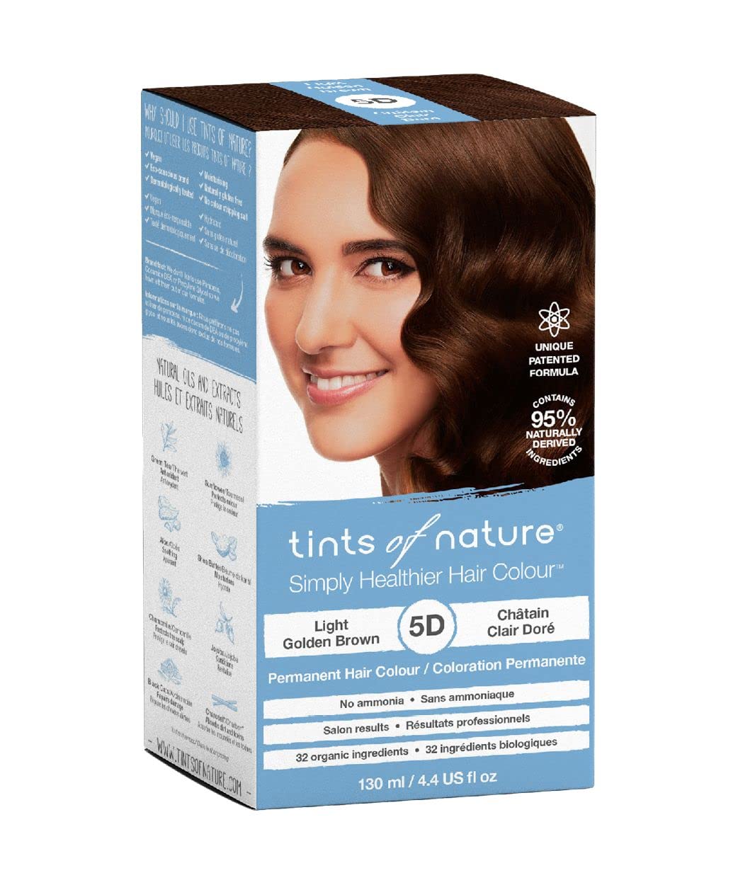 Foto 3 pulgar | Tinte Para El Cabello Tints Of Nature 5d  Marrón Dorado Claro  130 Ml - Venta Internacional.