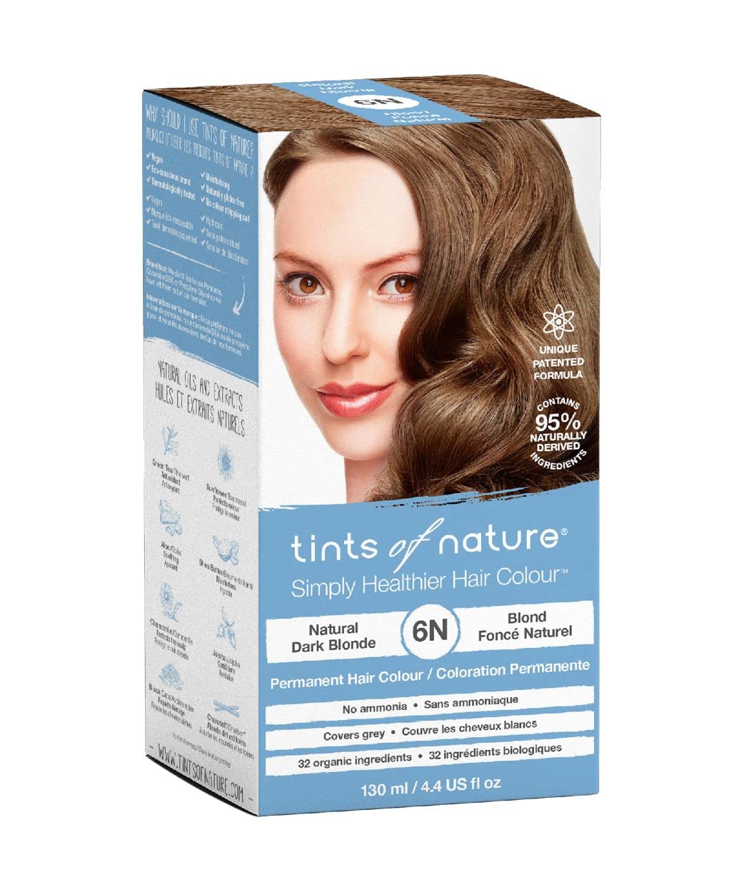 Foto 3 pulgar | Tinte Para El Cabello Tints Of Nature Natural Dark Blonde 6n 130ml - Venta Internacional.