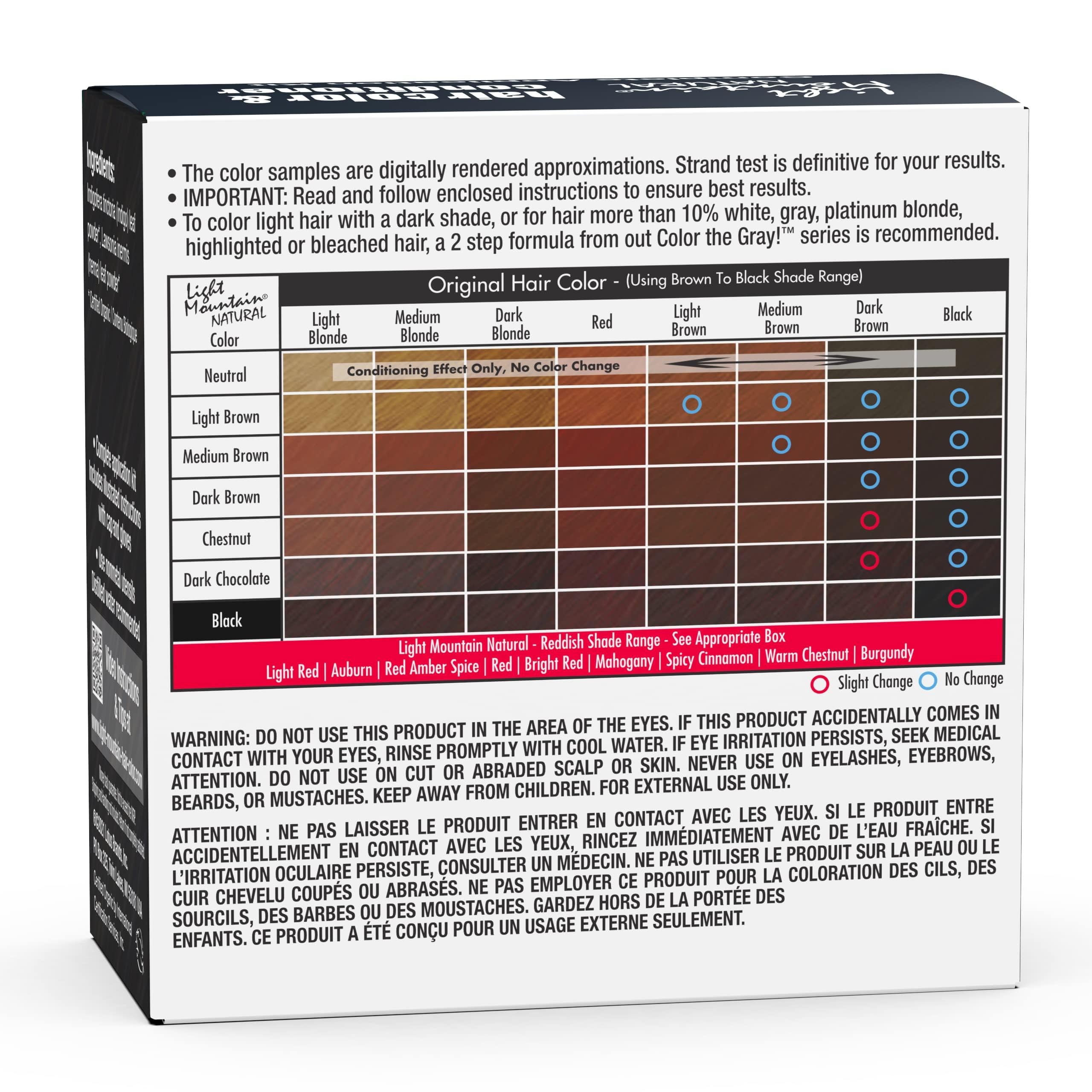 Foto 2 | Tinte Y Acondicionador Para Cabello Light Mountain Henna Black 120 Ml - Venta Internacional.