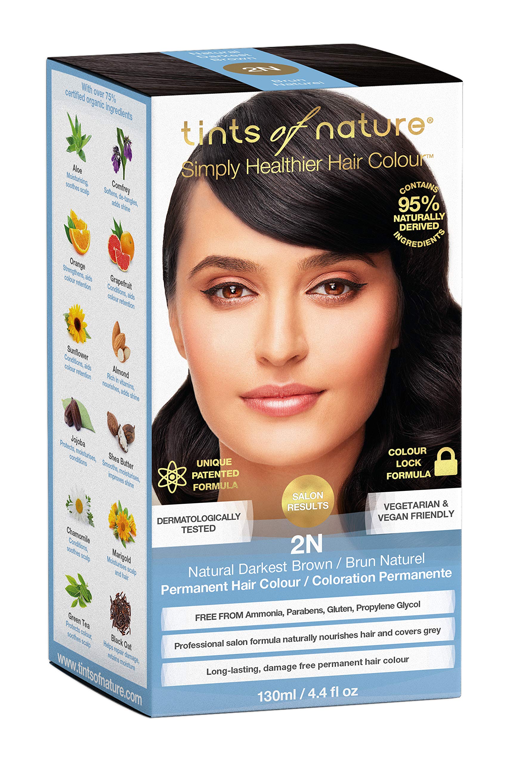 Foto 3 pulgar | Tinte Para El Cabello Tints Of Nature Natural Darkest Brown 130ml 2n - Venta Internacional.