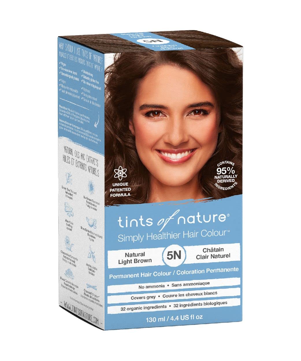 Foto 2 | Tinte para el Cabello Tints Of Nature Natural Light Brown 5n 130 Ml - Venta Internacional