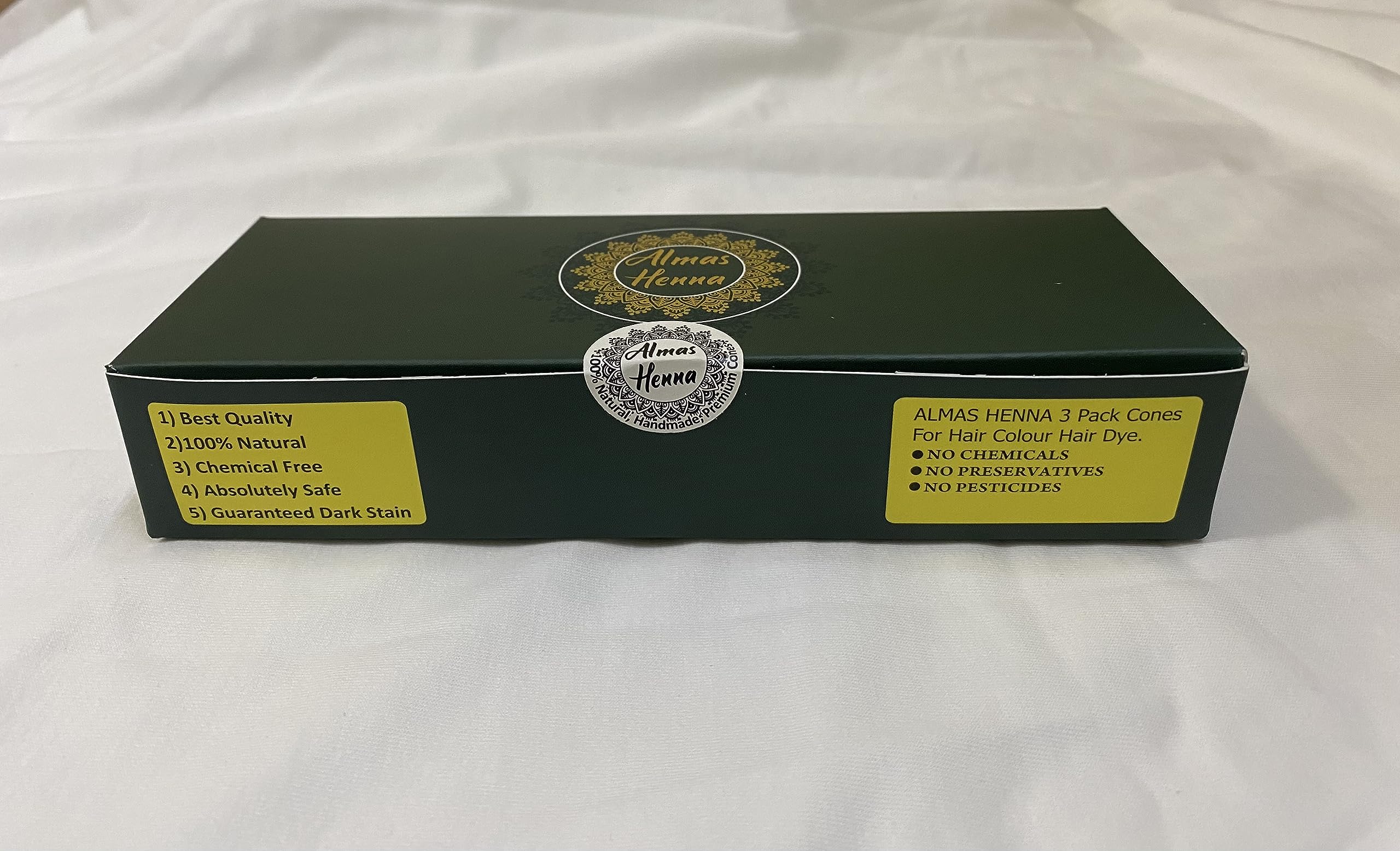 Foto 4 | Tinte Para Cabello 100% Natural Henna Cones Almas  Marrón Rojizo  3 X 30 G - Venta Internacional.