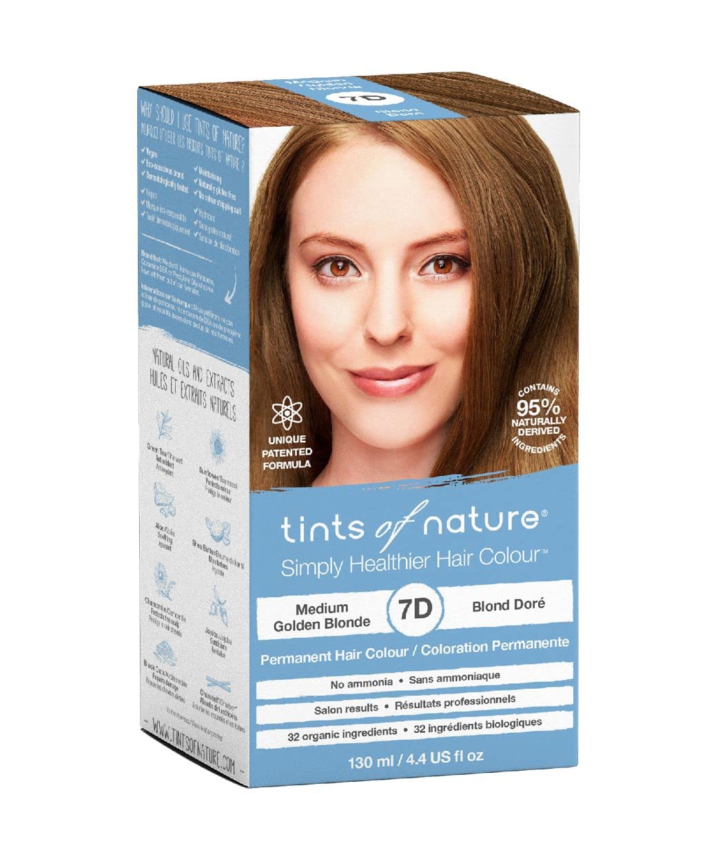 Foto 2 | Tinte Para El Cabello Tints Of Nature 7d Medium Golden Rubio 130 Ml - Venta Internacional.