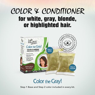 Foto 2 | Tinte Para El Cabello Light Mountain Henna Color The Grey Medium Brown 200 Ml - Venta Internacional.