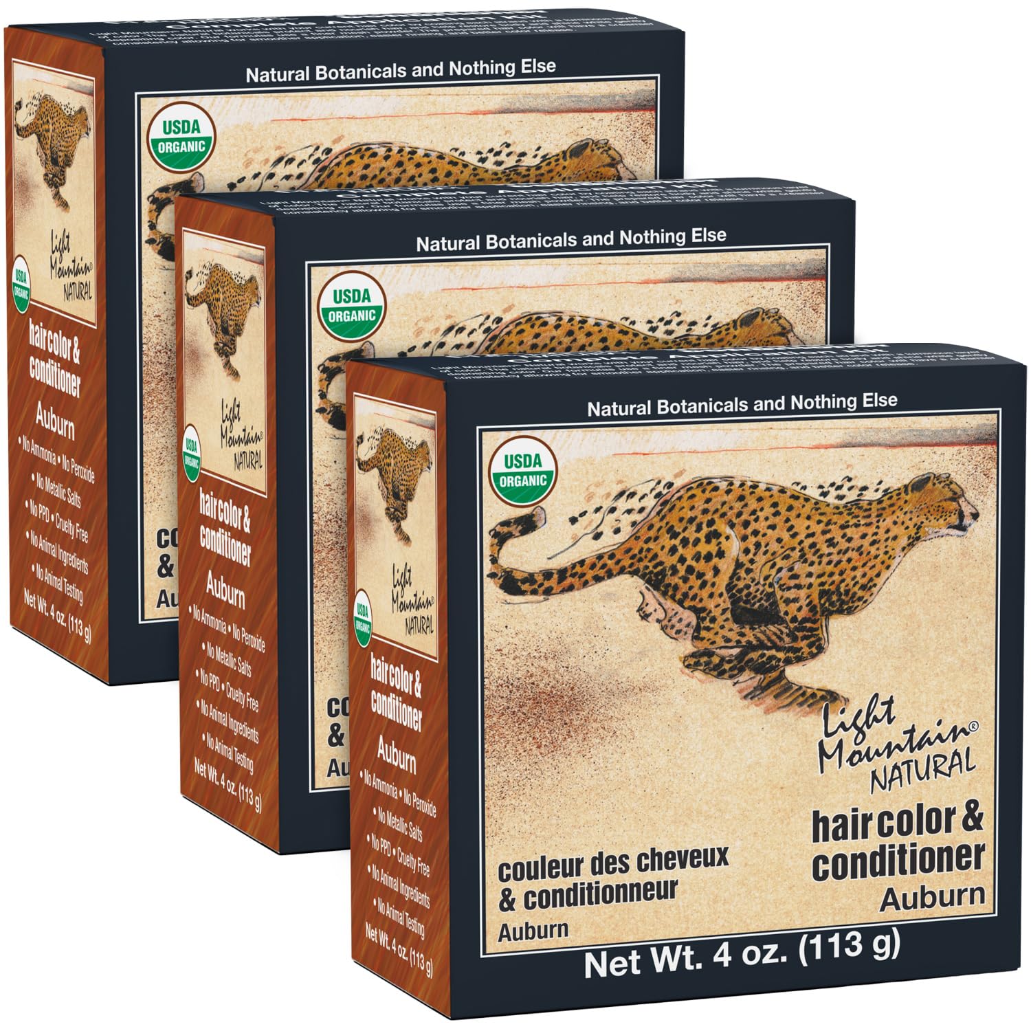 Tinte Para El Cabello Light Mountain Henna Auburn 120 Ml (paquete De 3) - Venta Internacional.