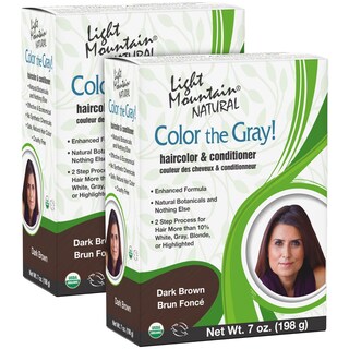 Foto 1 | Tinte Para El Cabello Light Mountain Henna Color The Grey Dark Brown 200 Ml - Venta Internacional.