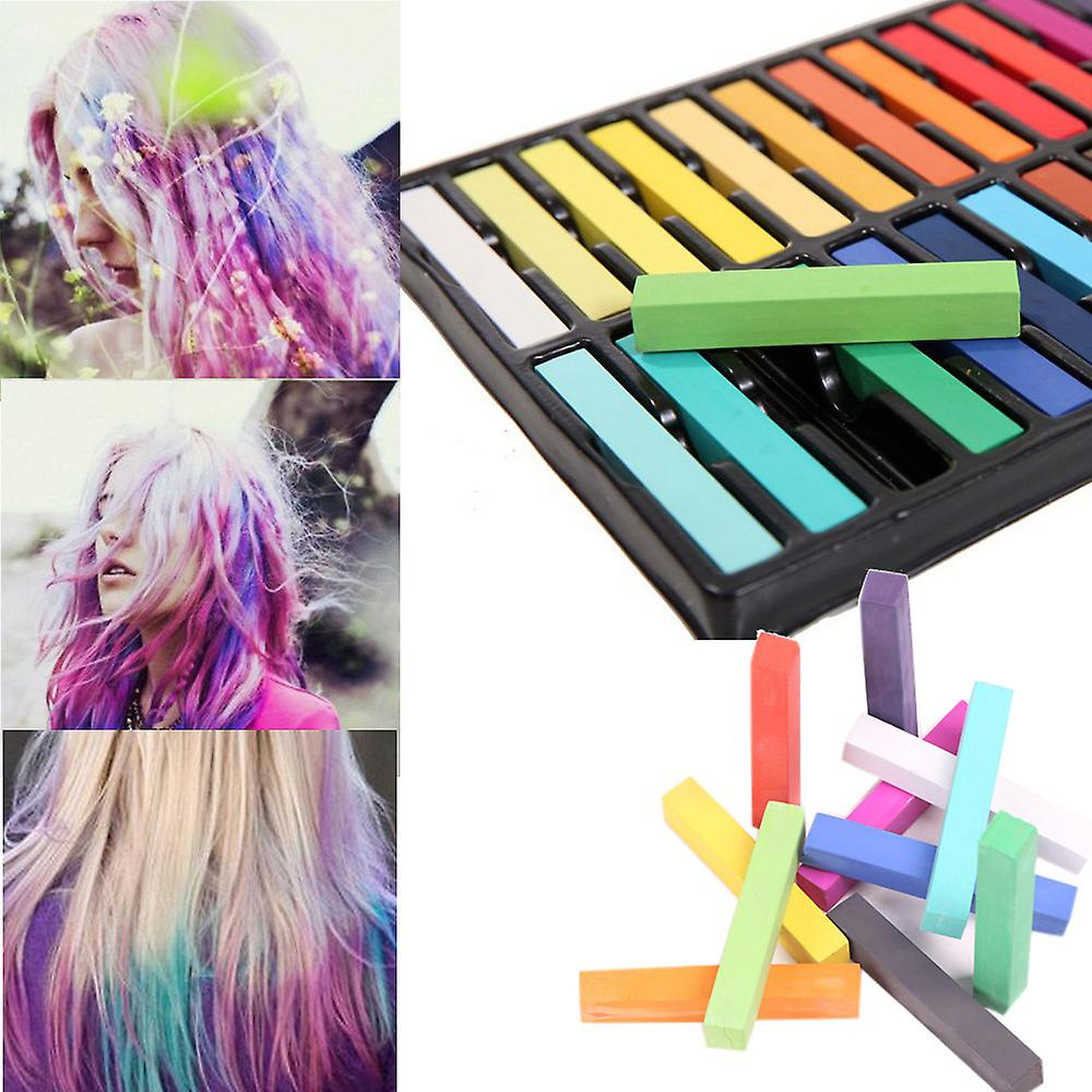 Foto 3 pulgar | Tiza Para El Cabello Huoguo  Crayones Fluorescentes Desechables De 24 Colores - Venta Internacional.