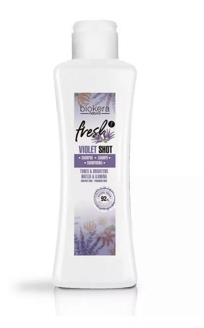 Foto 2 pulgar | Champú Biokera Salerm Biokera Natural Fresh Ultra Violet 1l - Venta Internacional.