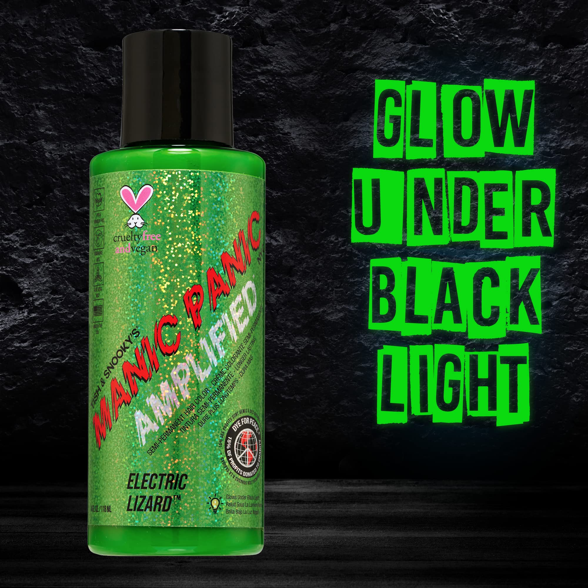 Foto 3 pulgar | Tinte De Pelo Manic Panic Electric Lizard Amplified Green - Venta Internacional.