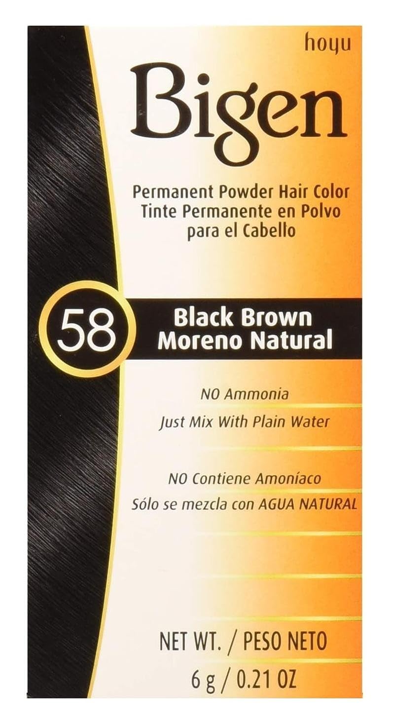 Tinte Para El Cabello Bigen 58  Negro Y Marrón  6 Ml - Venta Internacional.
