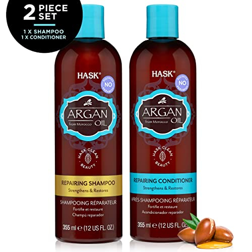 Foto 7 pulgar | Venta Internacional - Set De Champú Y Acondicionador Hask Argan Oil Repair 355 Ml