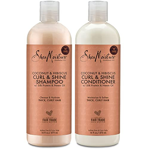 Set Para El Cuidado Del Cabello Sheamoisture Coconut & Hibiscus Curl & Shine - Venta Internacional.