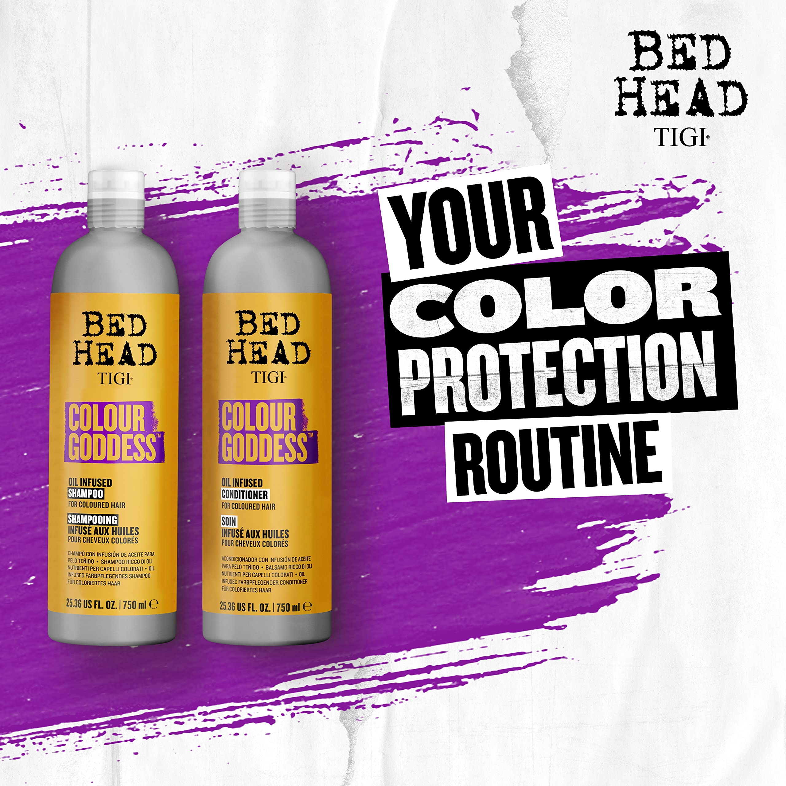 Foto 4 pulgar | Set De Champú Y Acondicionador Tigi Bed Head Colour Goddess 750 Ml - Venta Internacional.