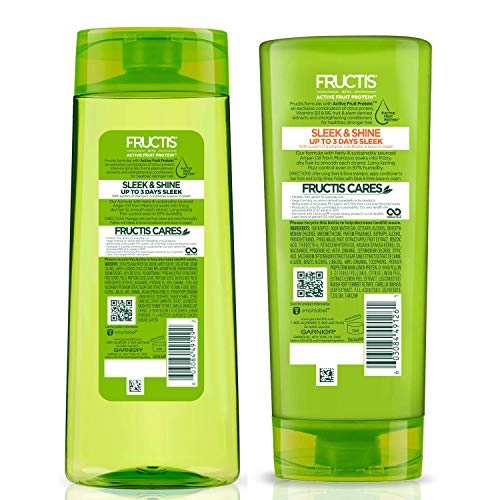 Foto 3 pulgar | Garnier Fructis Sleek And Shine 22 Fl, Oz, - 1 Champú + 1 Acondicionador (tamaño Familiar) - Venta Internacional.