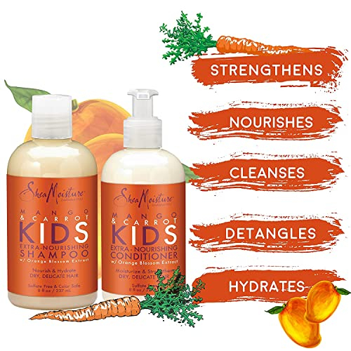 Foto 7 pulgar | Champú Y Acondicionador Sheamoisture Kids Mango & Carrot - Venta Internacional.