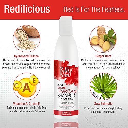 Foto 7 pulgar | Champú Color Punky Redilicious 3 en 1 con Manteca de Karité 250 ml - Venta Internacional