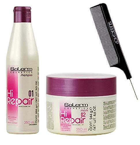 Foto 2 pulgar | Champú Y Mascarilla Acondicionador Salerm Hi Repair Duo Set, - Venta Internacional.