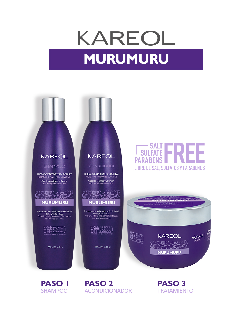 Foto 3 pulgar | Kit Cuidado De Cabello Kareol Murumuru Anti Frizz Sh, Ac Y Tratamiento 3 Piezas