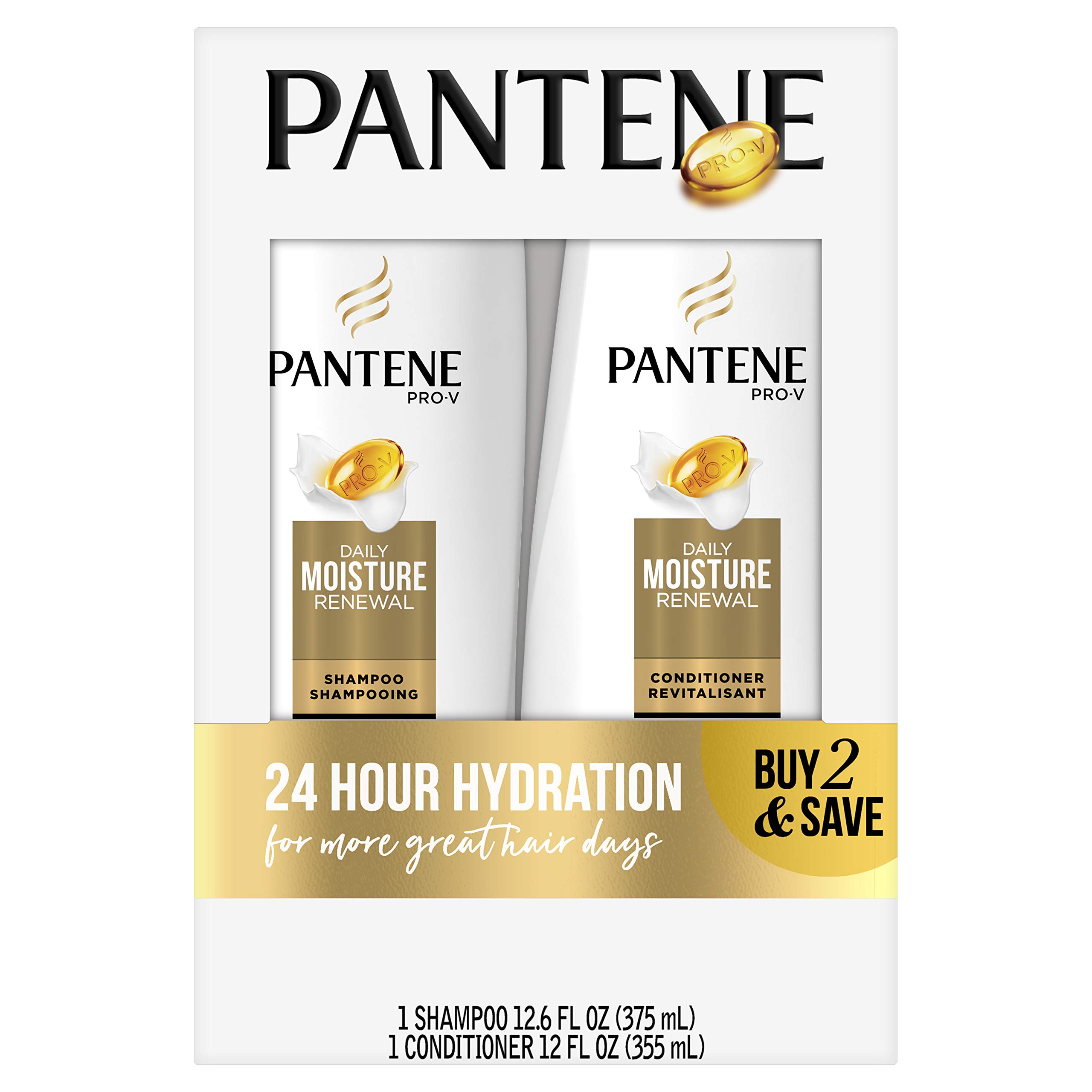 Foto 2 pulgar | Champú Duo Set Pantene Daily Moisture Renewal 375 ml y Acondicionador 350 ml - Venta Internacional