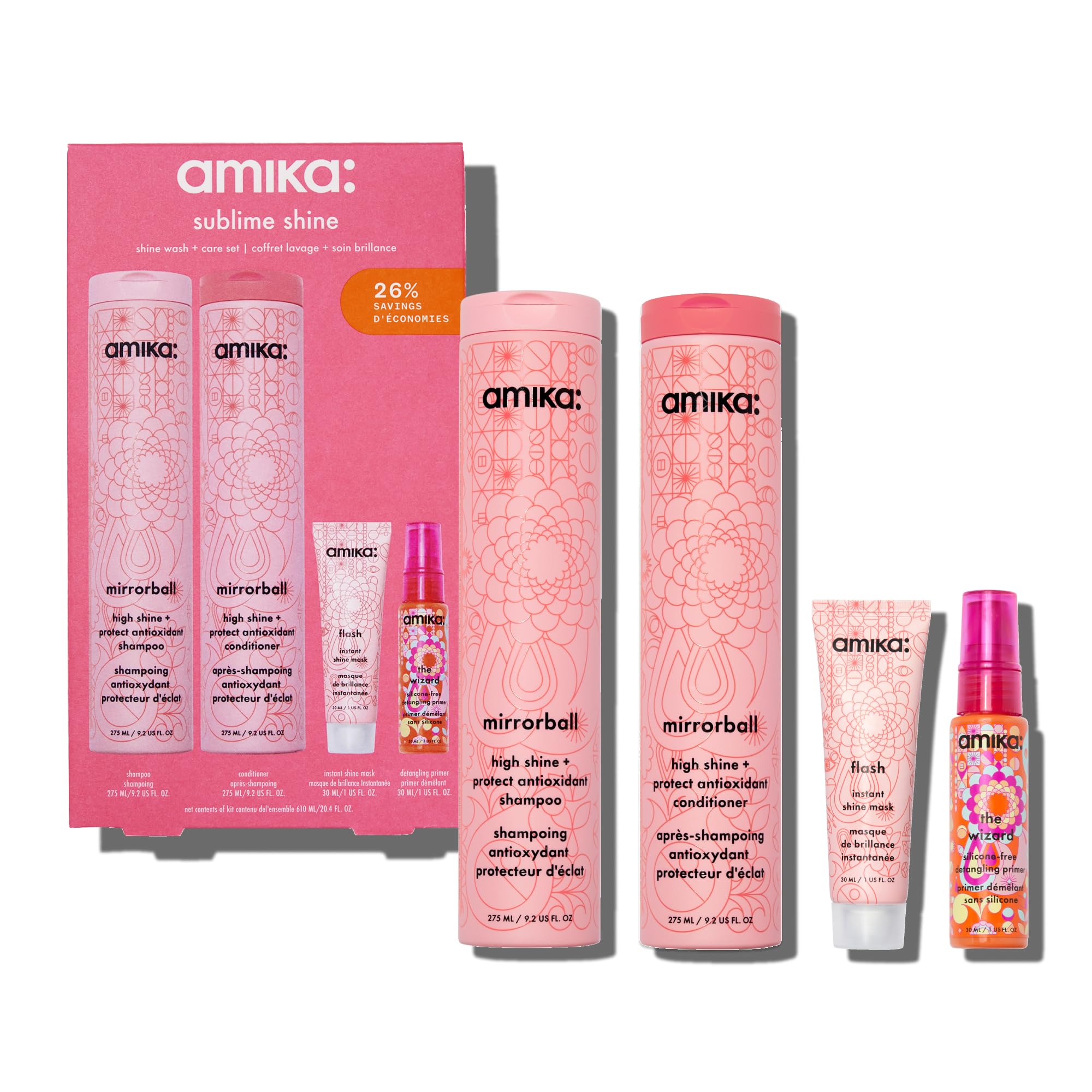 Set para el Cuidado del Cabello Amika Sublime Shine - Venta Internacional