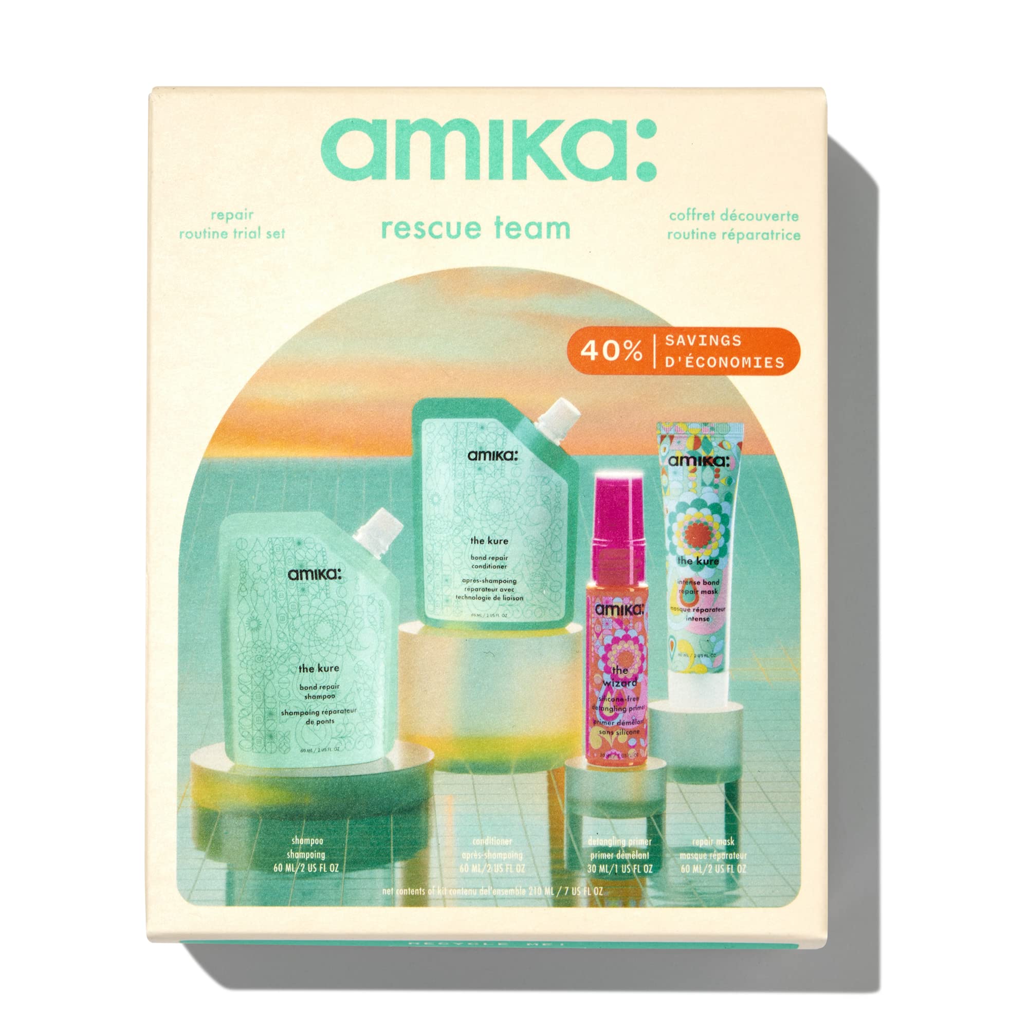 Foto 2 pulgar | Set De Prueba Para Rutina Capilar Amika Rescue Team Con Champú, Acondicionador, Mascarilla E Imprimador - Venta I