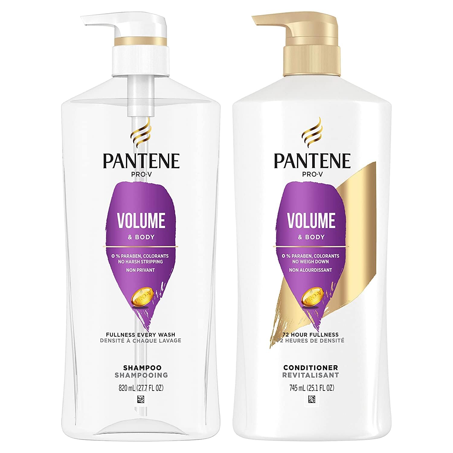 Set De Champú, Acondicionador Y Tratamiento Capilar Pantene Volume & Body Para Cabello Fino - Venta Internacional.