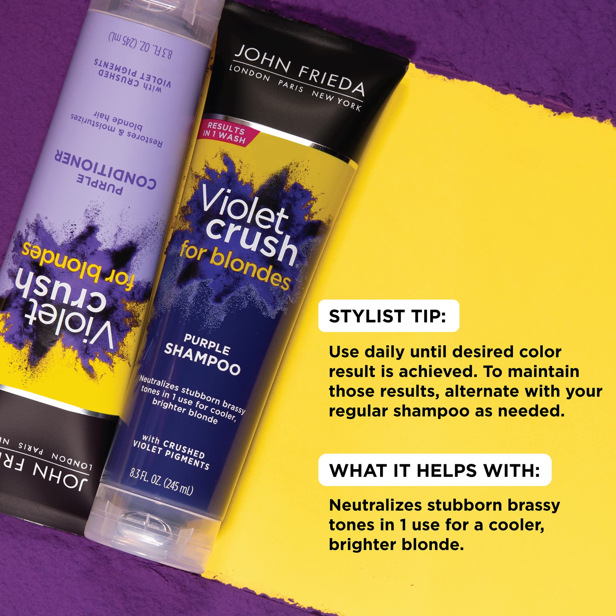 Foto 3 pulgar | Set De Champú Y Acondicionador John Frieda Violet Crush - Venta Internacional.