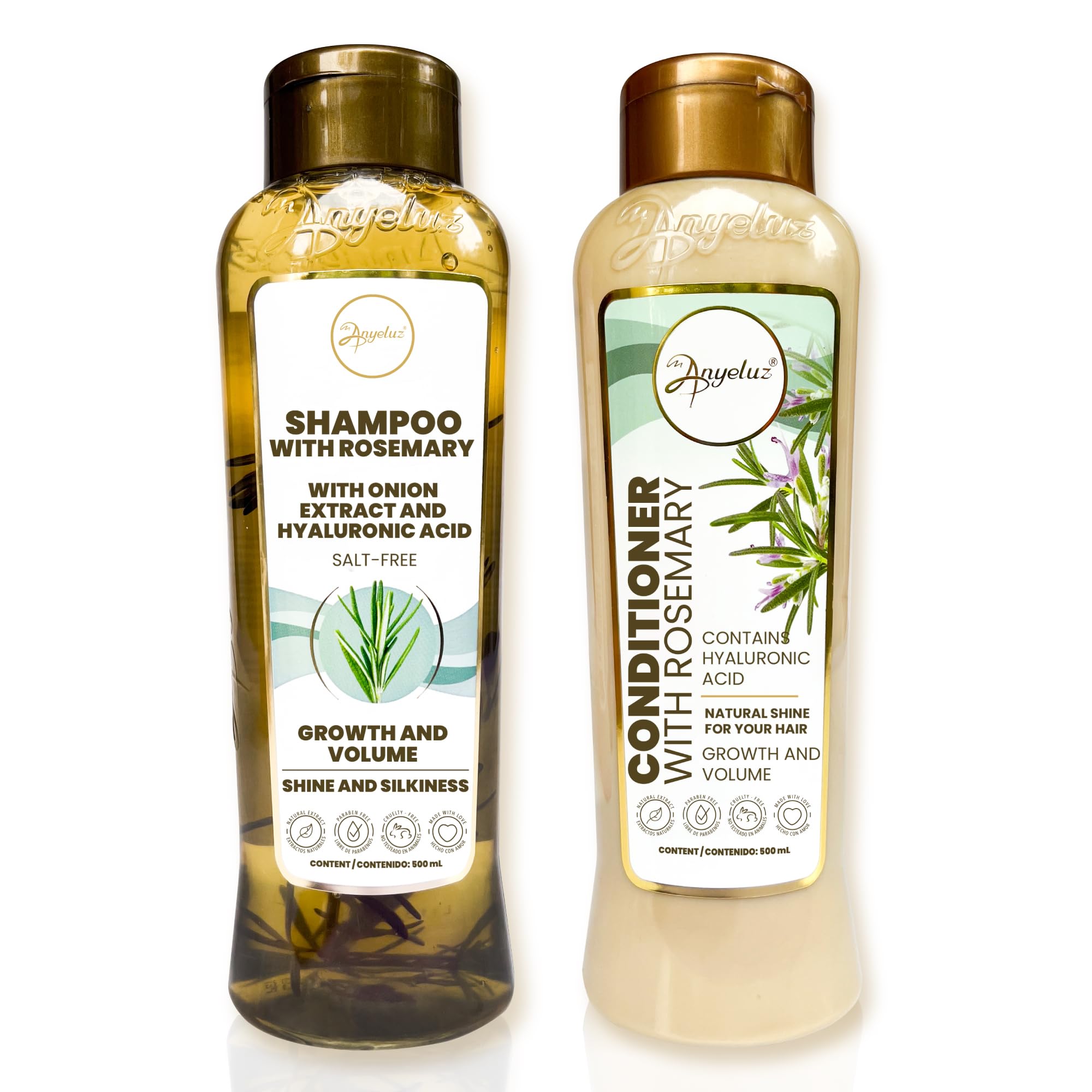 Foto 2 pulgar | Set De Champú Y Acondicionador Anyeluz Rosemary Con Ácido Hialurónico - Venta Internacional.