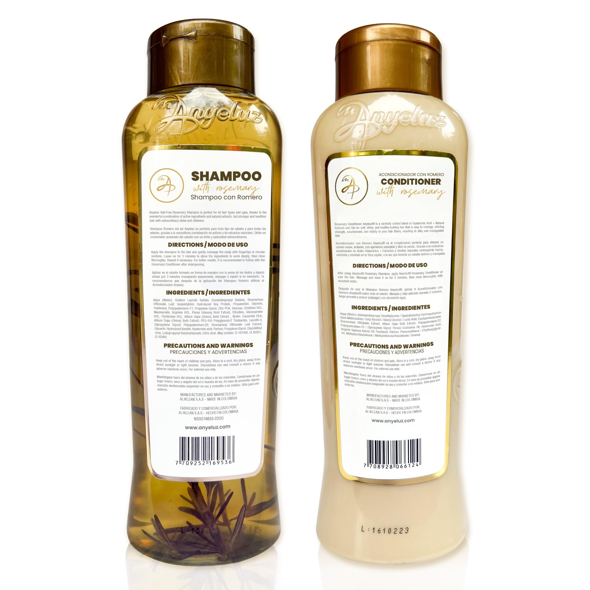 Foto 6 | Set De Champú Y Acondicionador Anyeluz Rosemary Con Ácido Hialurónico - Venta Internacional.