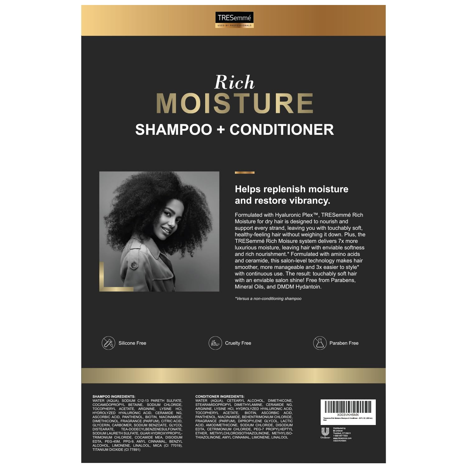 Foto 3 pulgar | Champú Y Acondicionador Tresemmé Moisture Rich 800 Ml (juego De 2) - Venta Internacional.