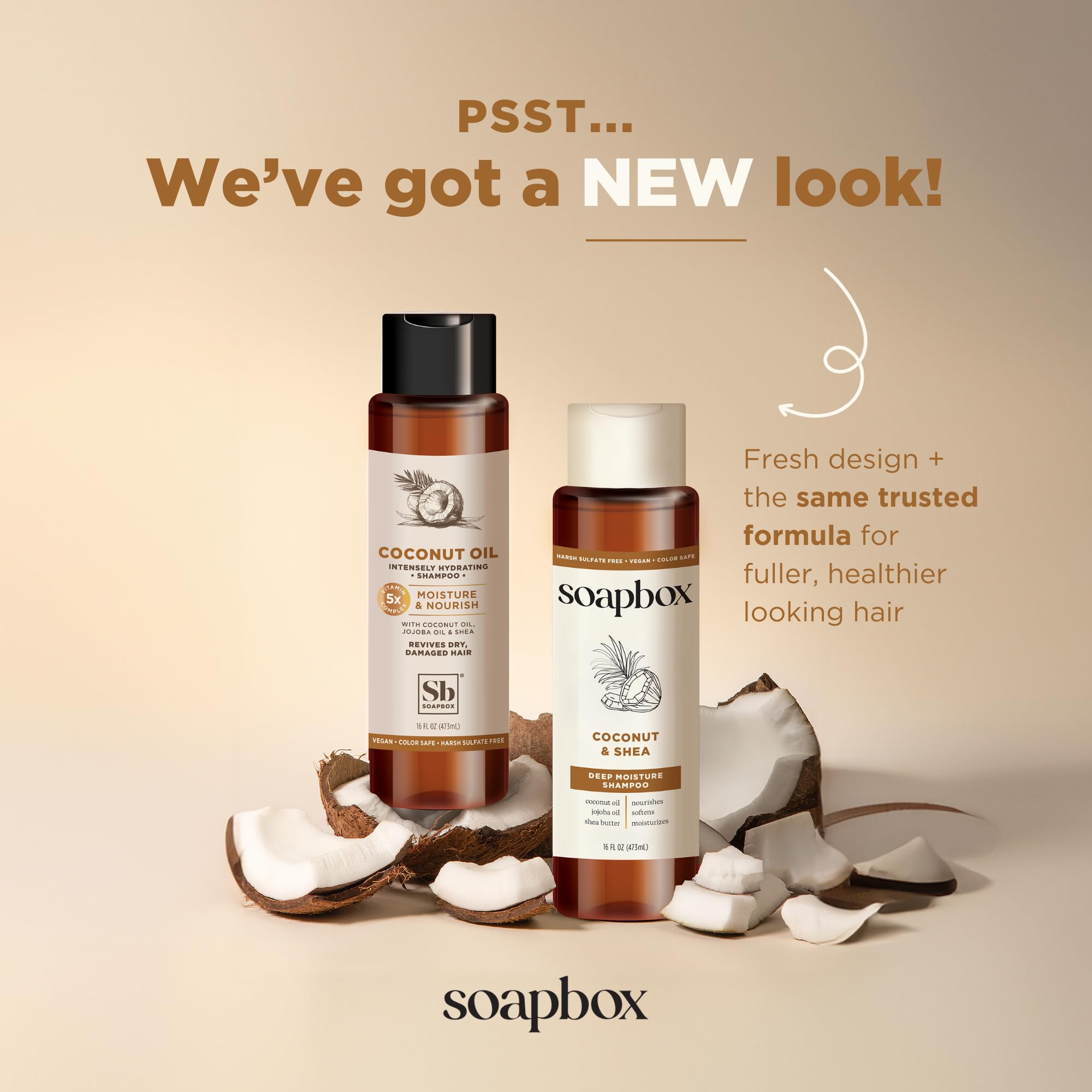 Foto 2 | Set De Champú Y Acondicionador Soapbox Con Aceite De Coco 480 Ml - Venta Internacional.