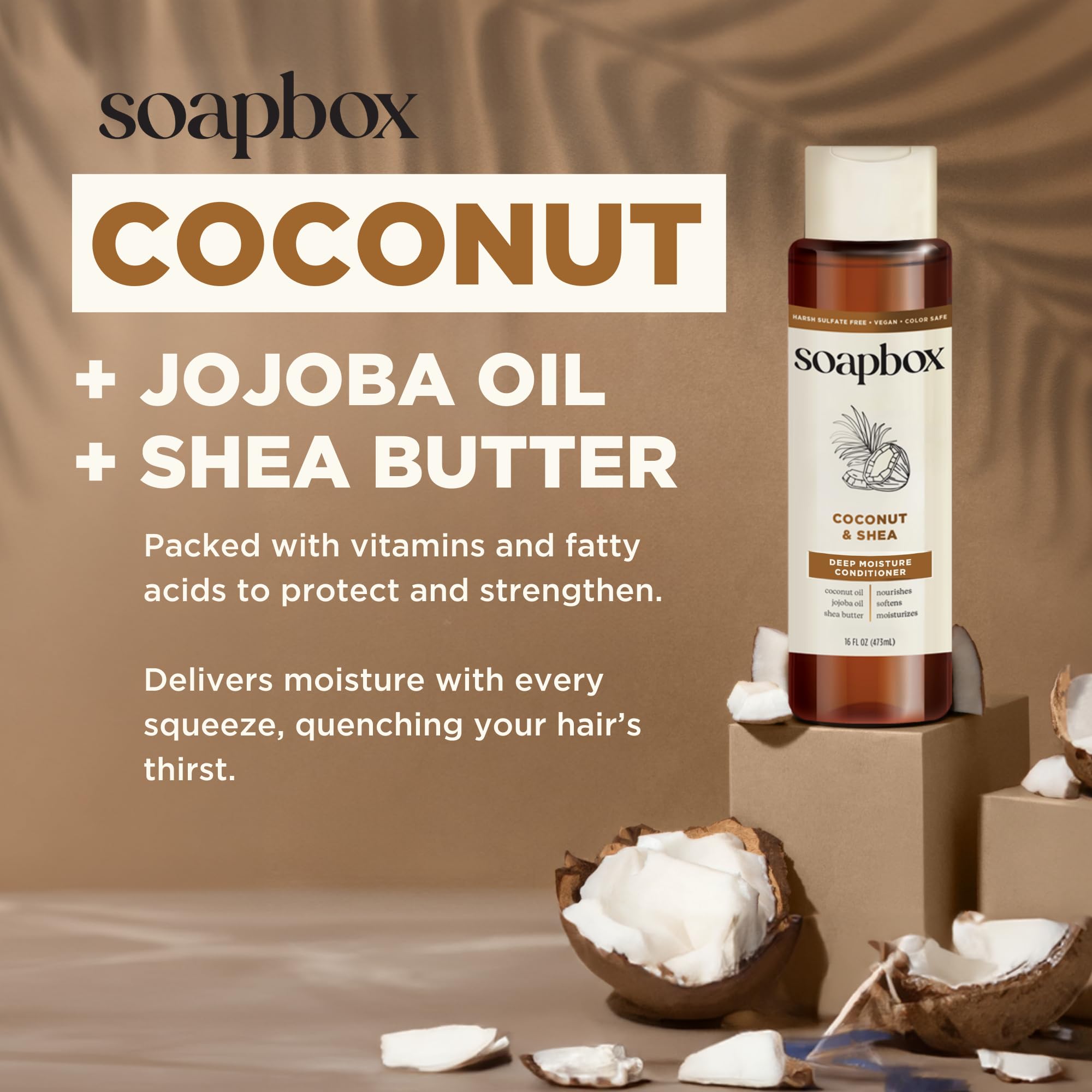 Foto 6 pulgar | Set De Champú Y Acondicionador Soapbox Con Aceite De Coco 480 Ml - Venta Internacional.