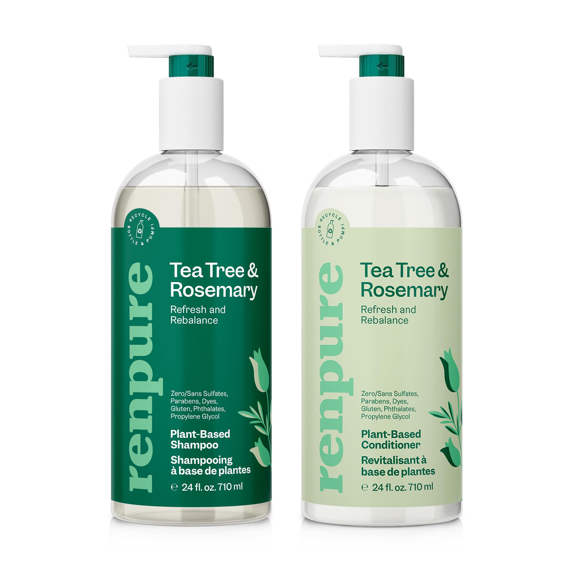 Foto 1 | Set De Champú Y Acondicionador Renpure Tea Tree & Rosemary 720ml - Venta Internacional.