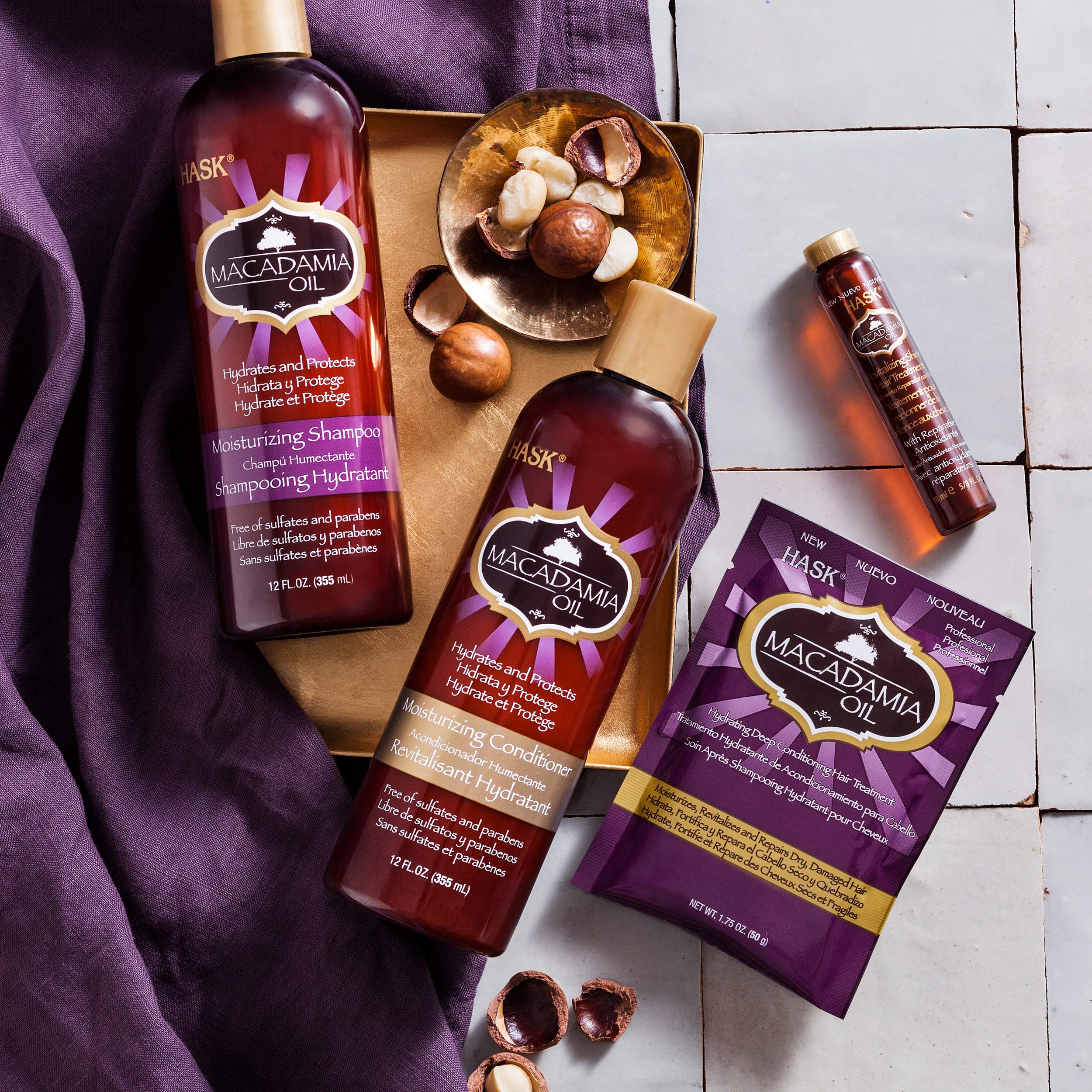 Foto 6 pulgar | Set De Champú Y Acondicionador Hask Macadamia Oil Hidratante - Venta Internacional.
