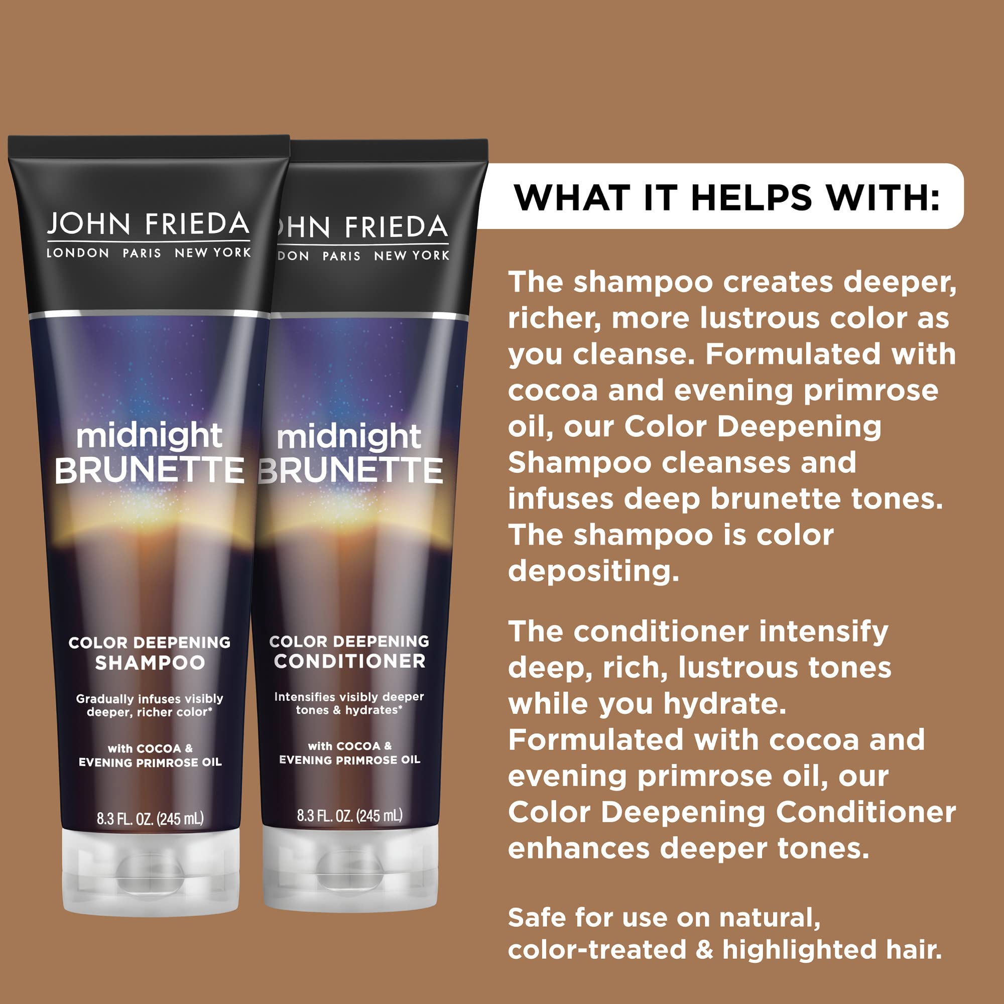 Foto 4 pulgar | Set De Champú Y Acondicionador John Frieda Midnight Brunette - Venta Internacional.