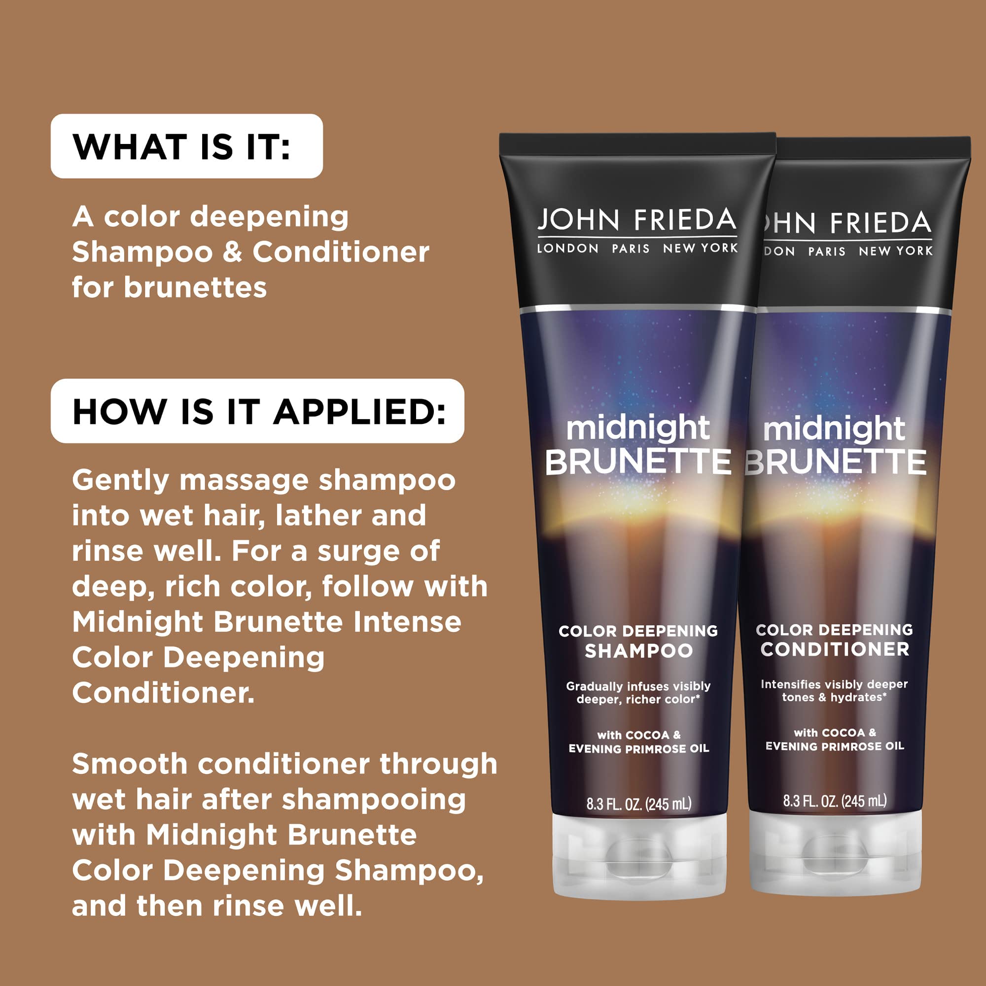 Foto 6 | Set De Champú Y Acondicionador John Frieda Midnight Brunette - Venta Internacional.