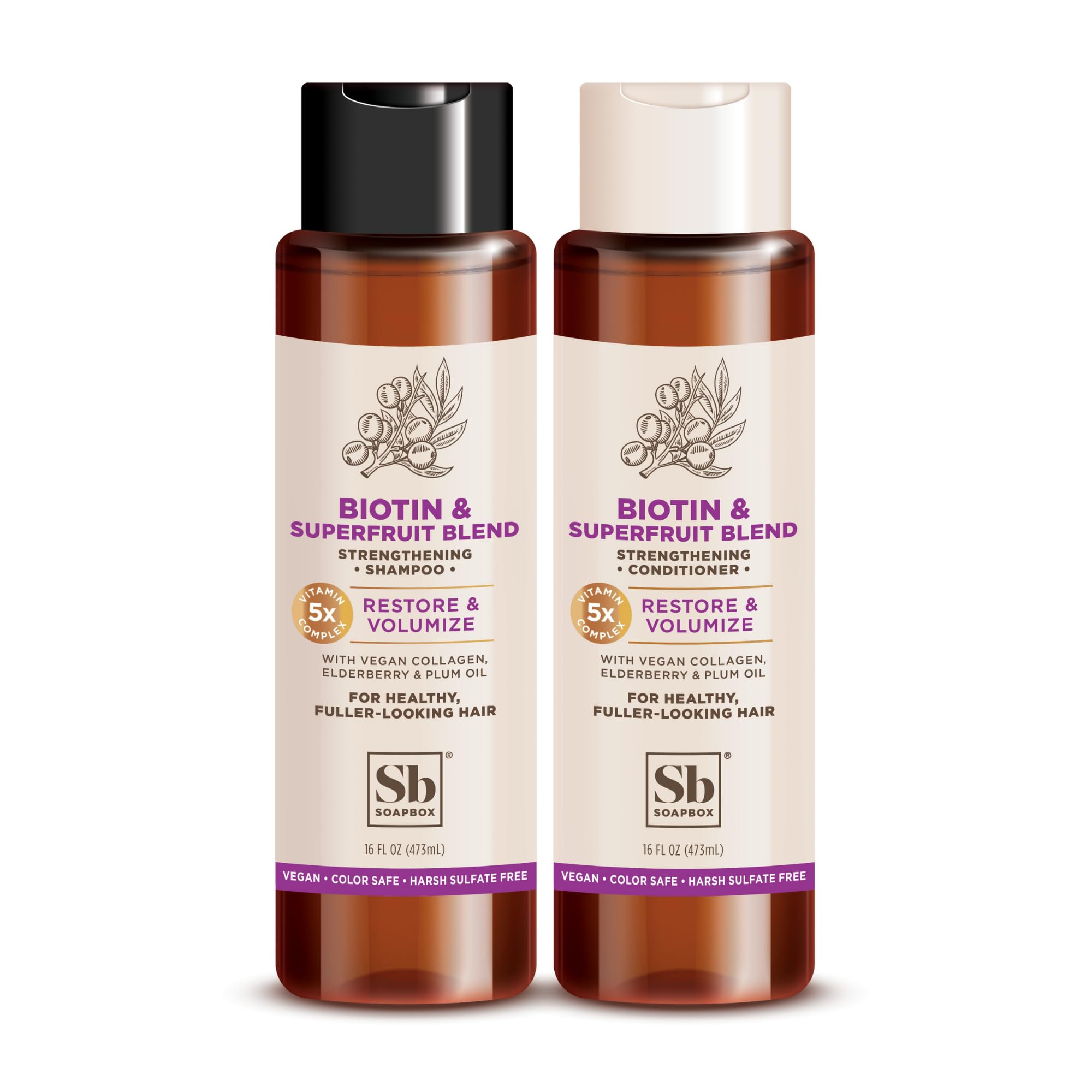 Foto 2 pulgar | Set De Champú Y Acondicionador Soapbox Biotin & Superfruit 480 Ml - Venta Internacional.