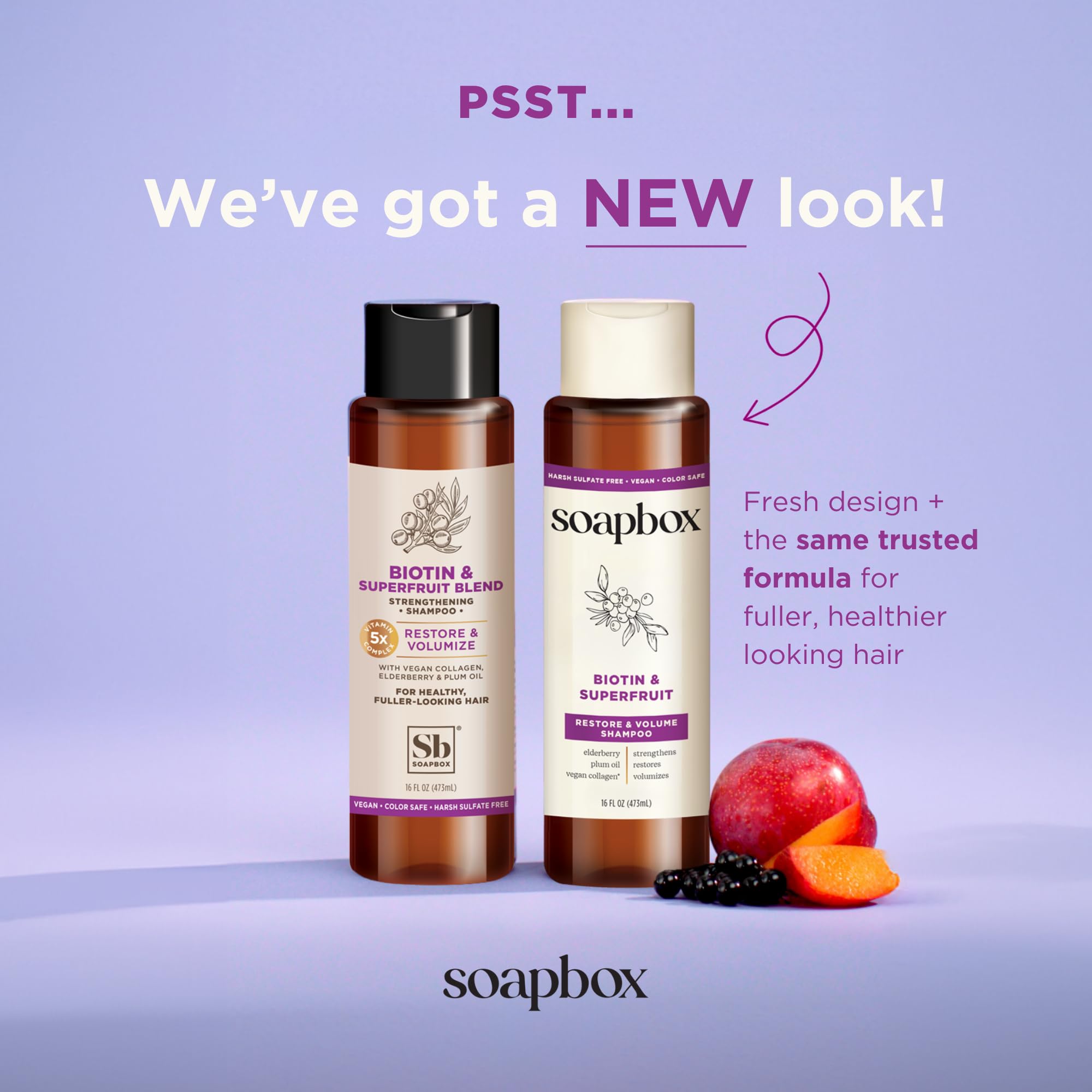 Foto 3 pulgar | Set De Champú Y Acondicionador Soapbox Biotin & Superfruit 480 Ml - Venta Internacional.