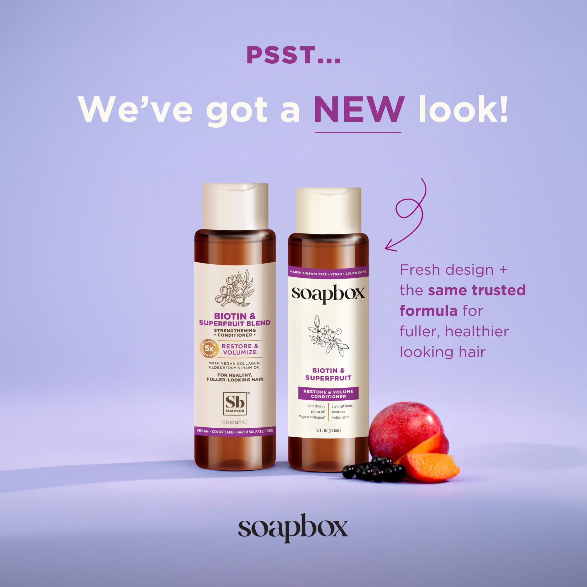 Foto 4 pulgar | Set De Champú Y Acondicionador Soapbox Biotin & Superfruit 480 Ml - Venta Internacional.