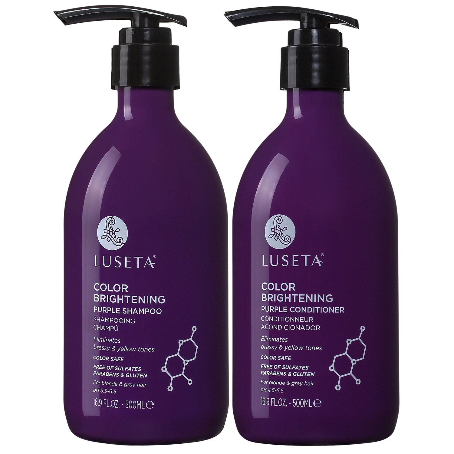 Set De Champú Y Acondicionador Luseta Purple Para Cabello Rubio - Venta Internacional.